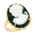 RING Cameo Handmade K14 Yellow Gold 14100YR - 0