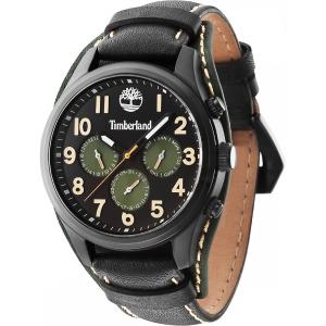 TIMBERLAND Rollins Multifunction 46mm Black Stainless Steel Black Leather Strap 14477JSB.02 - 3613