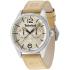 TIMBERLAND Middleton Multifunction 44mm Silver Stainless Steel Beige Leather Strap 15018JS.07-0