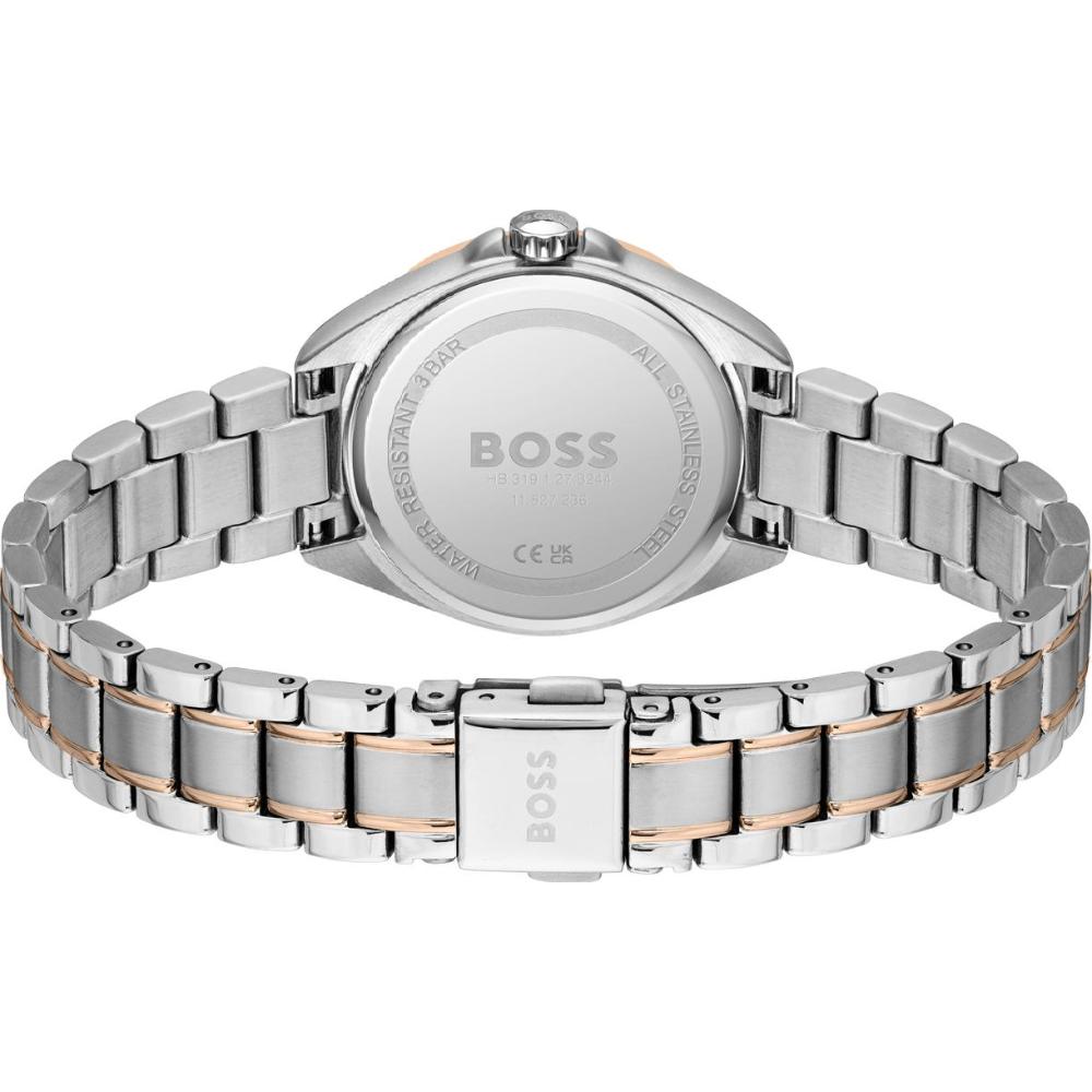 HUGO BOSS Felina Crystals 30mm Two Tone Rose Gold & Silver Stainless Steel Bracelet 1502622