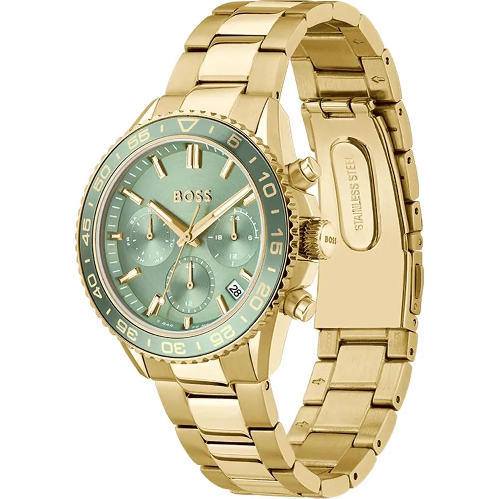 BOSS Runner Multifunction Green Dial 38mm Gold Stainless Steel Bracelet 1502755