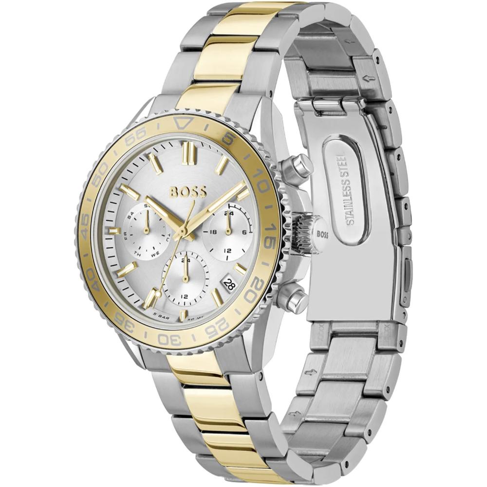 BOSS Runner Multifunction Silver Dial 38mm Two Tone Gold Stainless Steel Bracelet 1502756