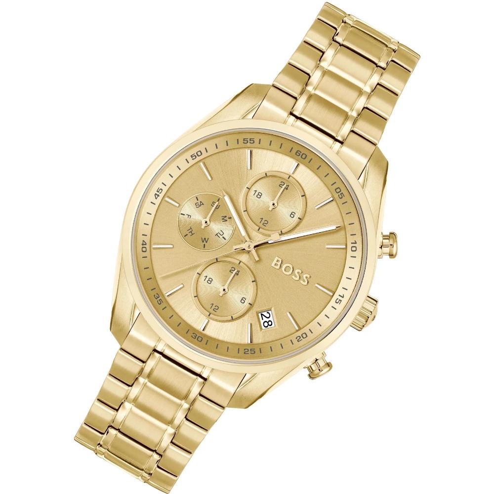 BOSS Grand Tour Multifunction Gold Dial 38mm Gold Stainless Steel Bracelet 1502768