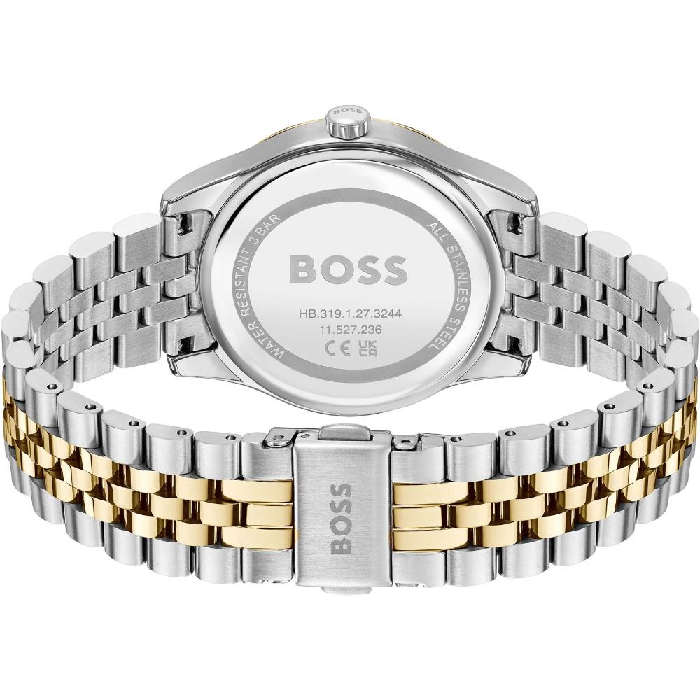 BOSS Graceful Silver Dial 36mm Two Tone Gold Stainless Steel Bracelet 1502779