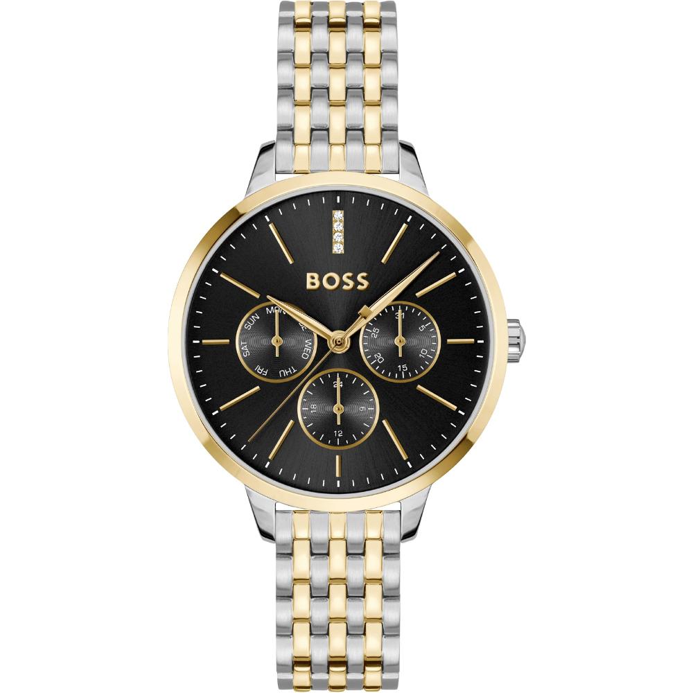 BOSS Symphony Multifunction Black Dial 38mm Two Tone Gold Stainless Steel Bracelet 1502783