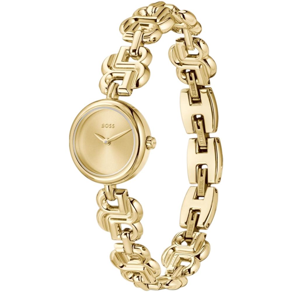 BOSS Double B Gold Dial 23mm Gold Stainless Steel Bracelet 1502794