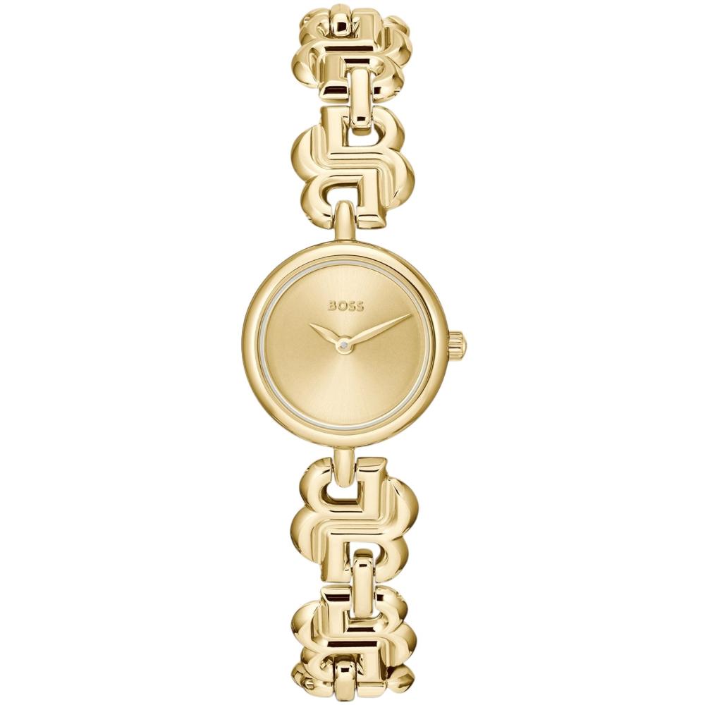 BOSS Double B Gold Dial 23mm Gold Stainless Steel Bracelet 1502794