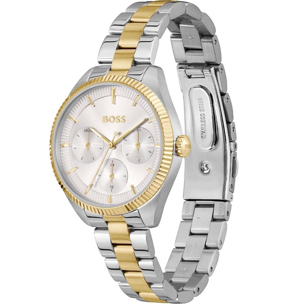 BOSS Sage Multifunction Silver Dial 34mm Two Tone Gold Stainless Steel Bracelet 1502804