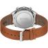 HUGO BOSS Santiago Dual-Time Multifunction 44mm Silver Stainless Steel Brown Leather Strap 1513860-2