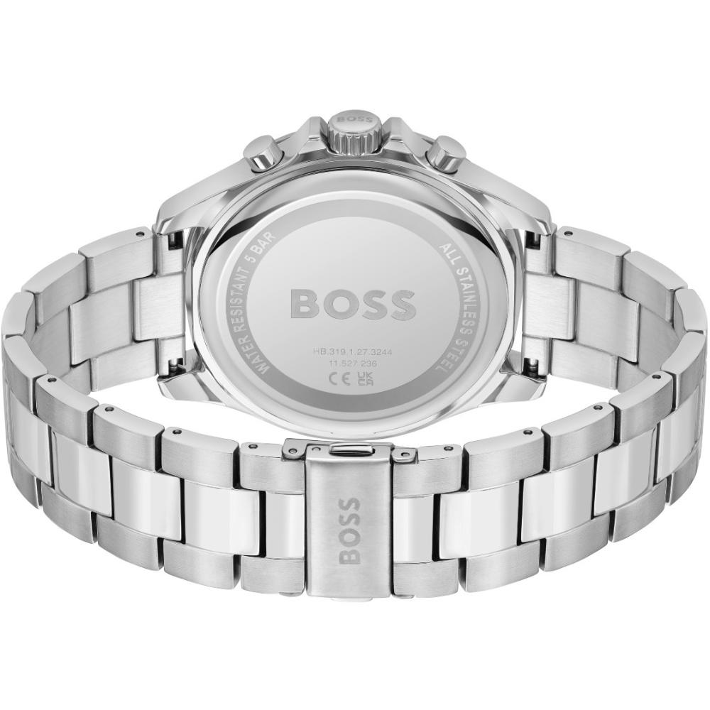 BOSS Troper Chronograph Black Dial 45mm Silver Stainless Steel Bracelet 1514057