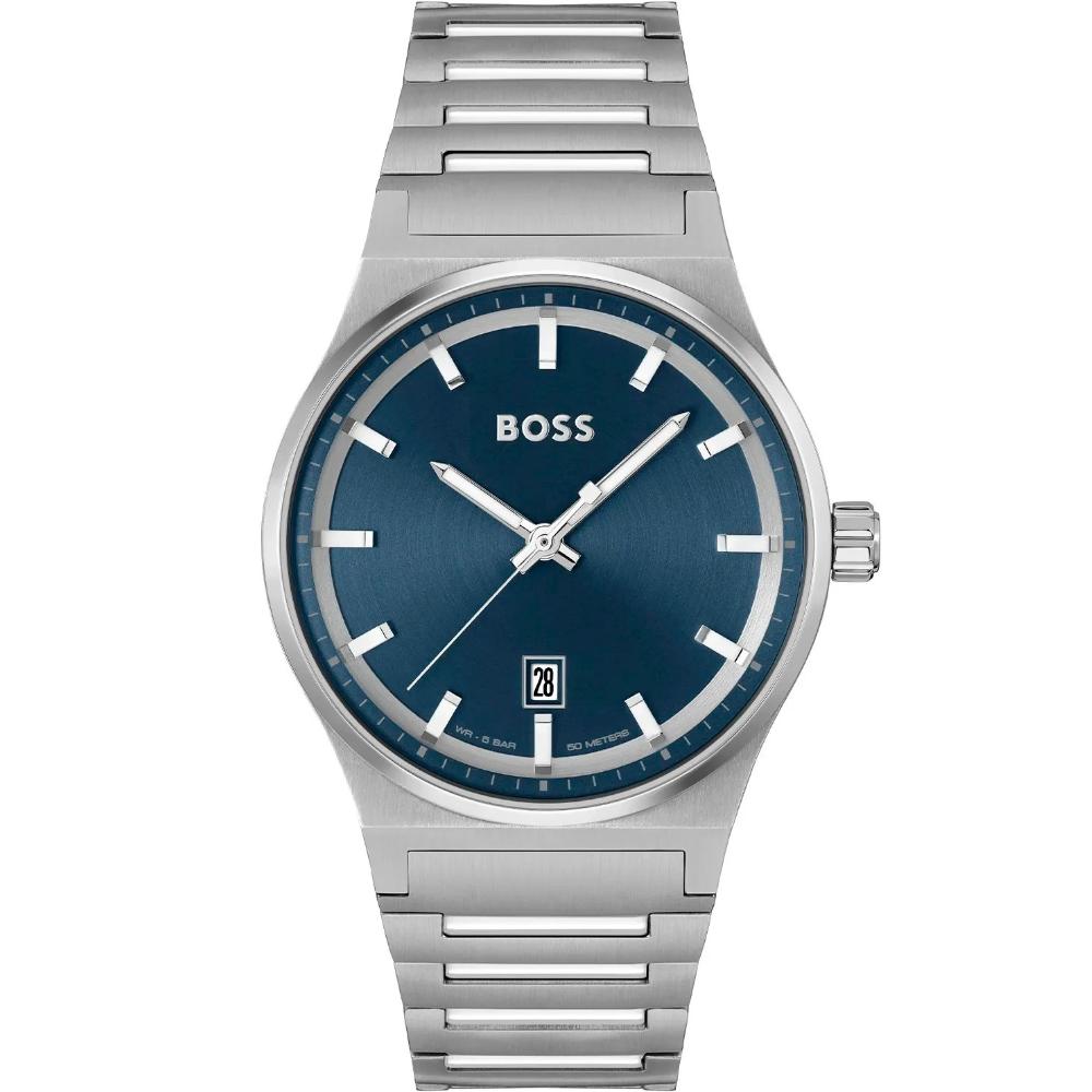 BOSS Candor Blue Dial 41mm Silver Stainless Steel Bracelet 1514076