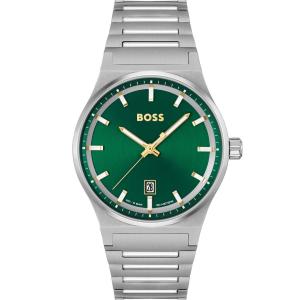 BOSS Candor Green 41mm Silver Stainless Steel Bracelet 1514079 - 38204