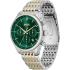 BOSS Gregor Chronograph Green Dial 45mm Two Tone Silver & Gold Stainless Steel Bracelet 1514081 - 1