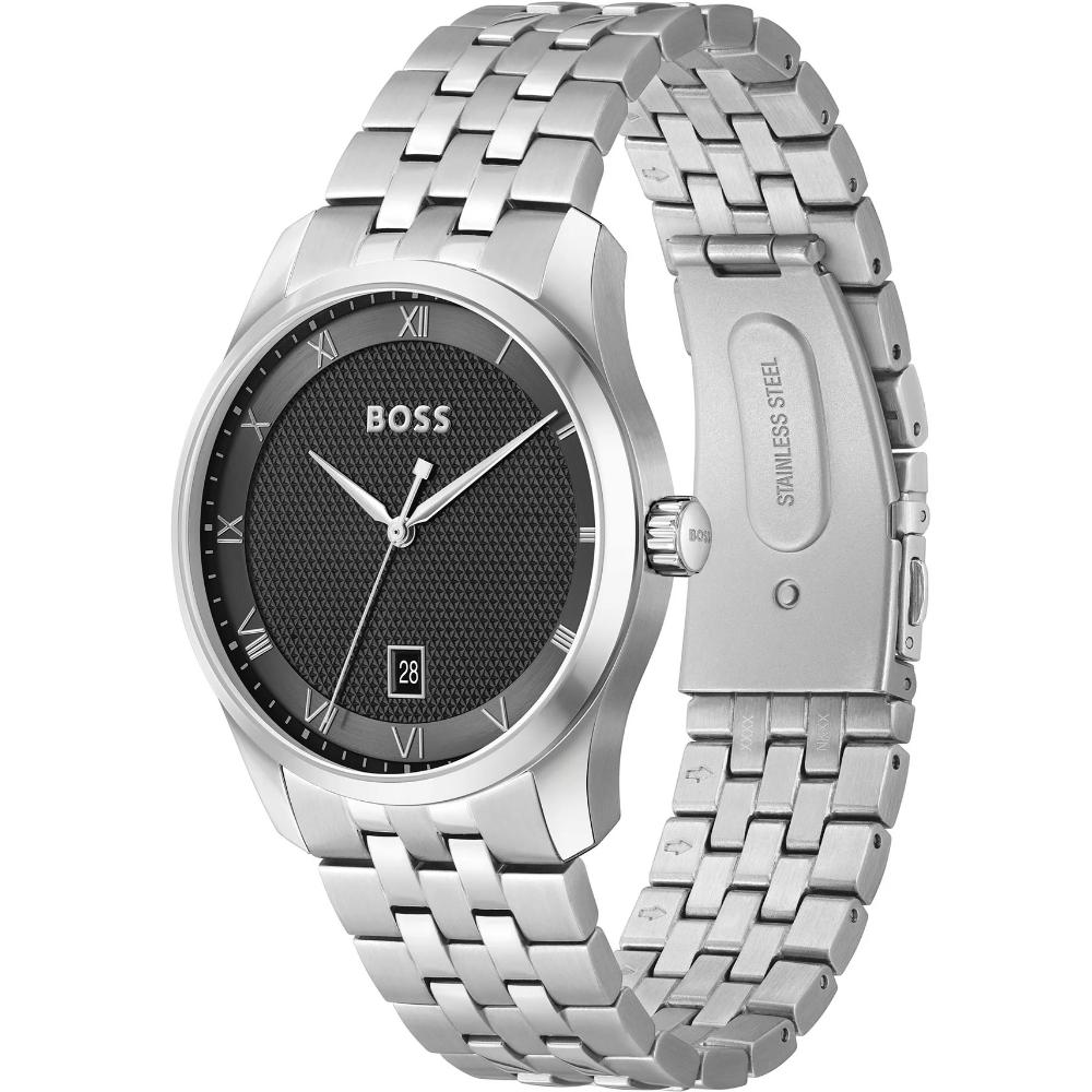 BOSS Principle Black Dial 41mm Silver Stainless Steel Bracelet 1514123