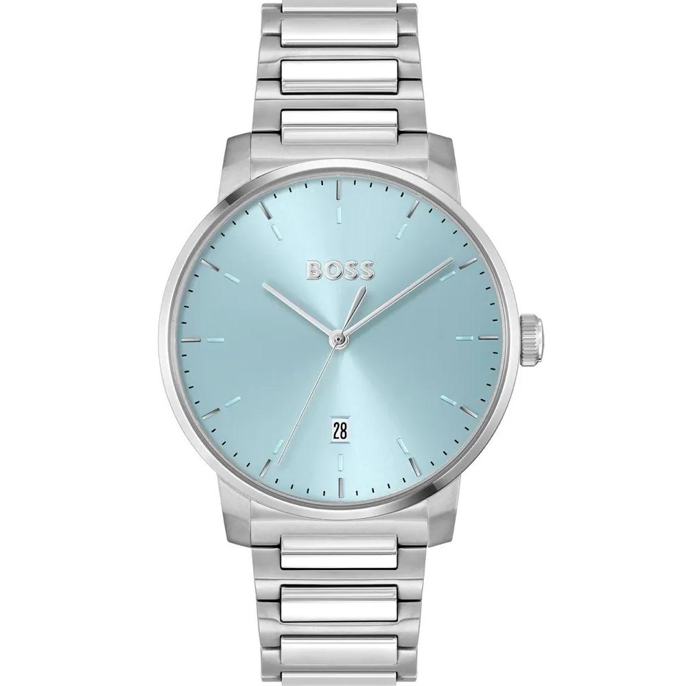 BOSS Dean Light Blue Dial 41mm Silver Stainless Steel Bracelet 1514132