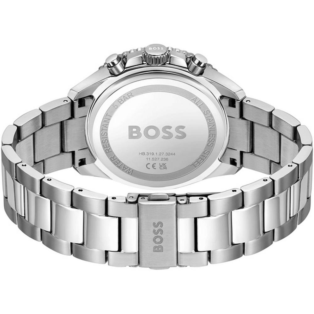 BOSS Sport Runner Lux Chronograph Blue Dial 43mm Silver Stainless Steel Bracelet 1514143