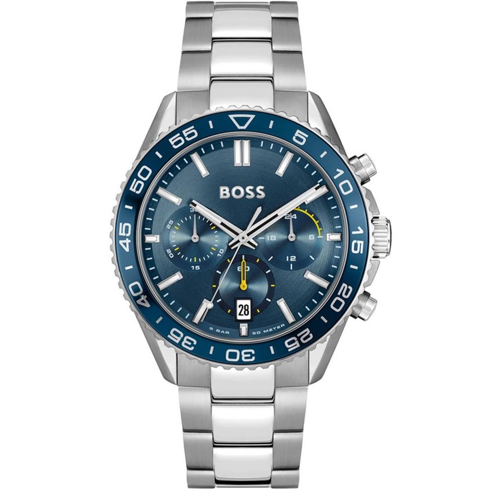 BOSS Sport Runner Lux Chronograph Blue Dial 43mm Silver Stainless Steel Bracelet 1514143