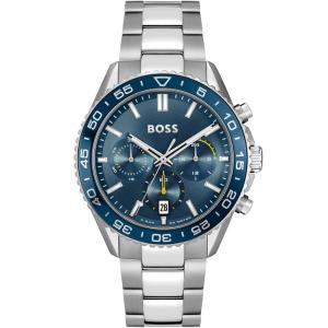 BOSS Sport Runner Lux Chronograph Blue Dial 43mm Silver Stainless Steel Bracelet 1514143 - 42776