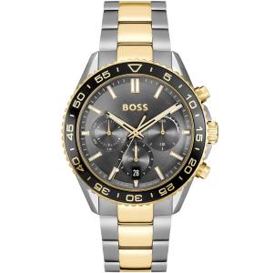 BOSS Sport Runner Lux Chronograph Grey Dial 43mm Two Tone Gold Stainless Steel Bracelet 1514144 - 42782