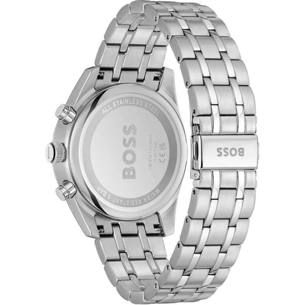 BOSS Skytraveller Chronograph Grey Dial 44mm Silver Stainless Steel Bracelet 1514151