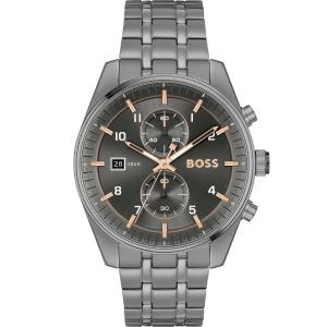 BOSS Skytraveller Chronograph Grey Dial 44mm Grey Stainless Steel Bracelet 1514153 - 45993