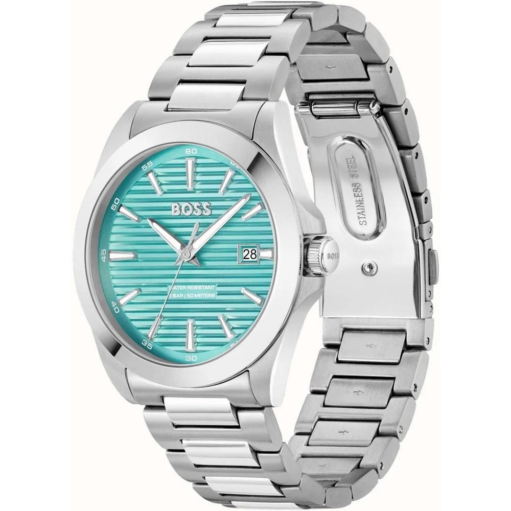 BOSS Strike LIght Blue Dial 41mm Silver Stainless Steel Bracelet 1514171