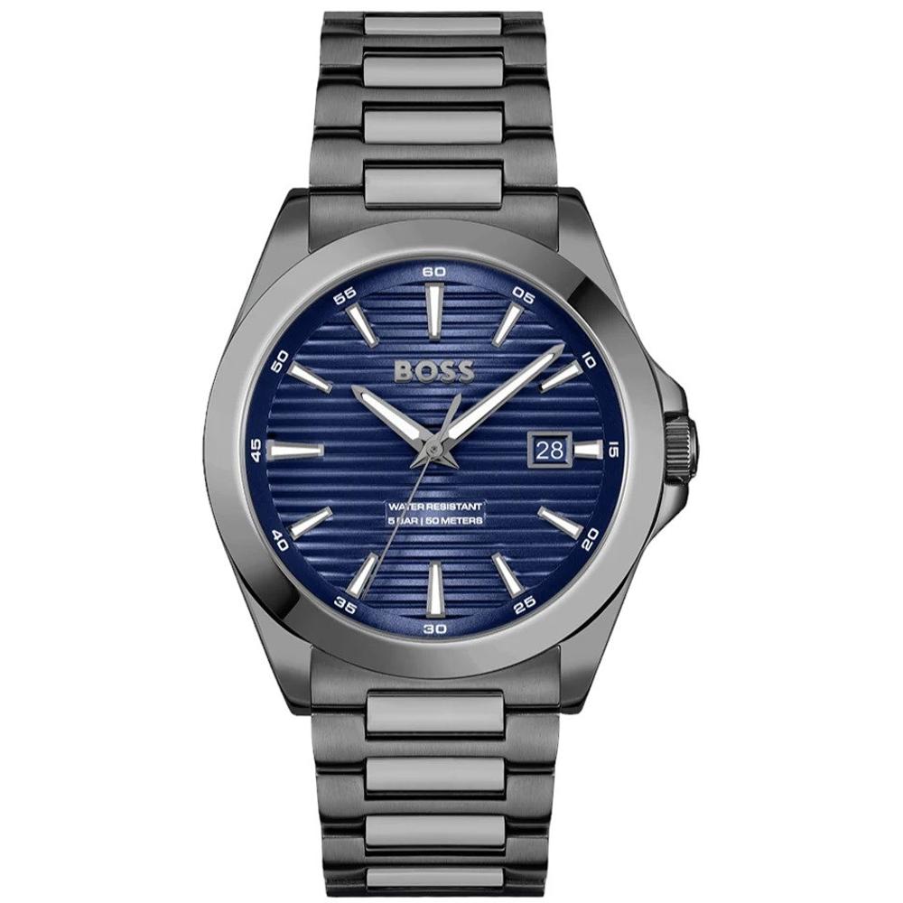 BOSS Strike Blue Dial 41mm Grey Stainless Steel Bracelet 1514175