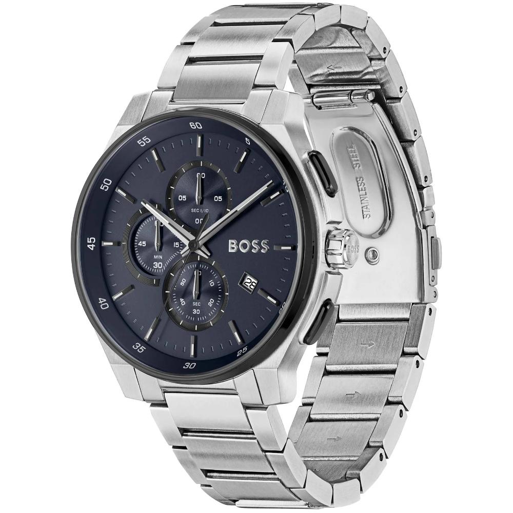 BOSS Peak 2.0 Chronograph Blue Dial 45mm Silver Stainless Steel Bracelet 1514189