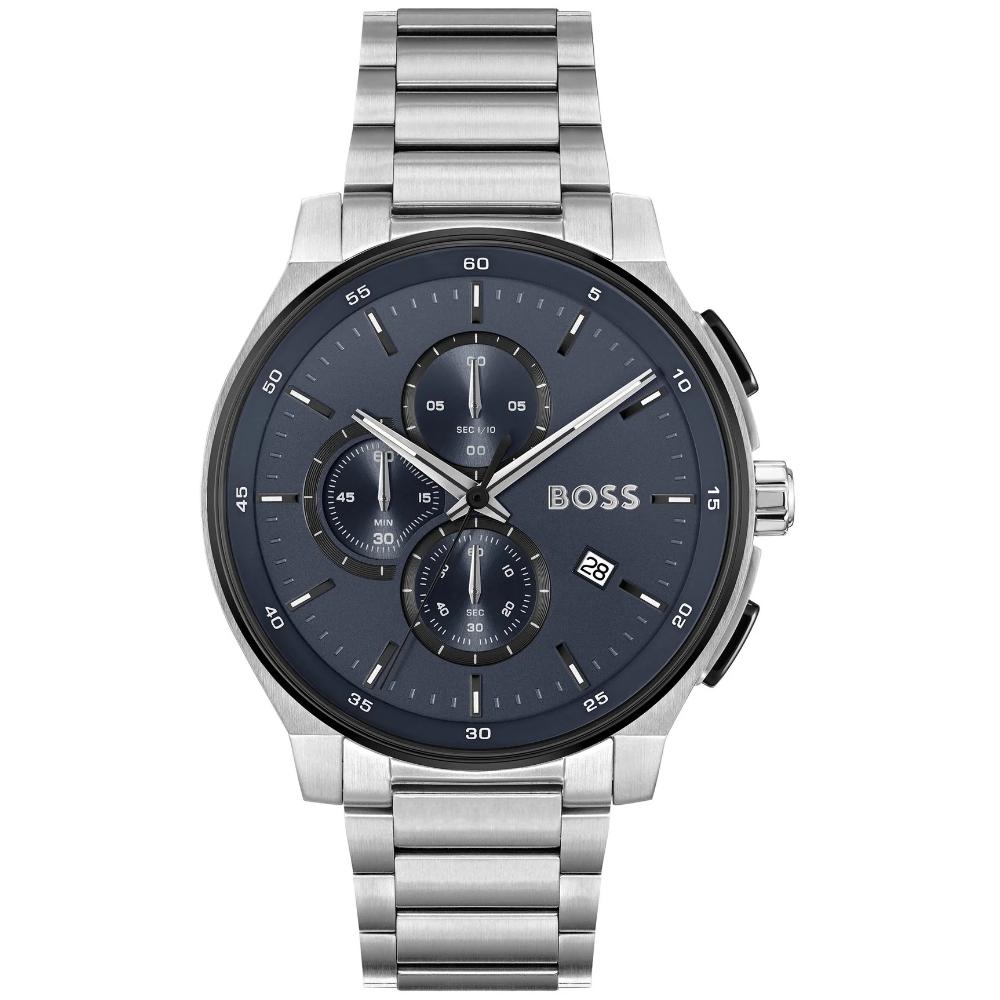 BOSS Peak 2.0 Chronograph Blue Dial 45mm Silver Stainless Steel Bracelet 1514189