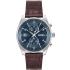 BOSS Skytraveller Chronograph Blue Dial 44mm Silver Stainless Steel Brown Leather Strap 1514193 - 0