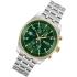 BOSS Skytraveler Chronograph Green Dial 44mm Silver Stainless Steel Bracelet 1514195 - 1