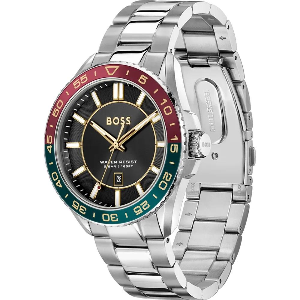 BOSS Runner 3H Black Dial 43mm Stainless Steel Bracelet 1514210