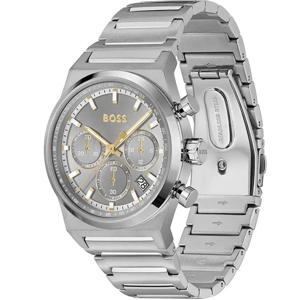 BOSS Candor Chronograph Gray Dial 41mm Silver Stainless Steel Bracelet 1514221