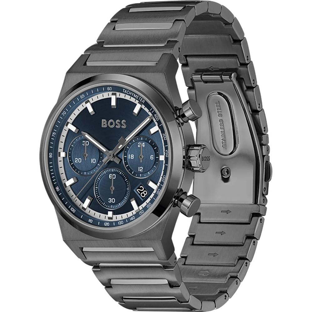 BOSS Candor Chronograph Blue Dial 41mm Black Stainless Steel Bracelet 1514223