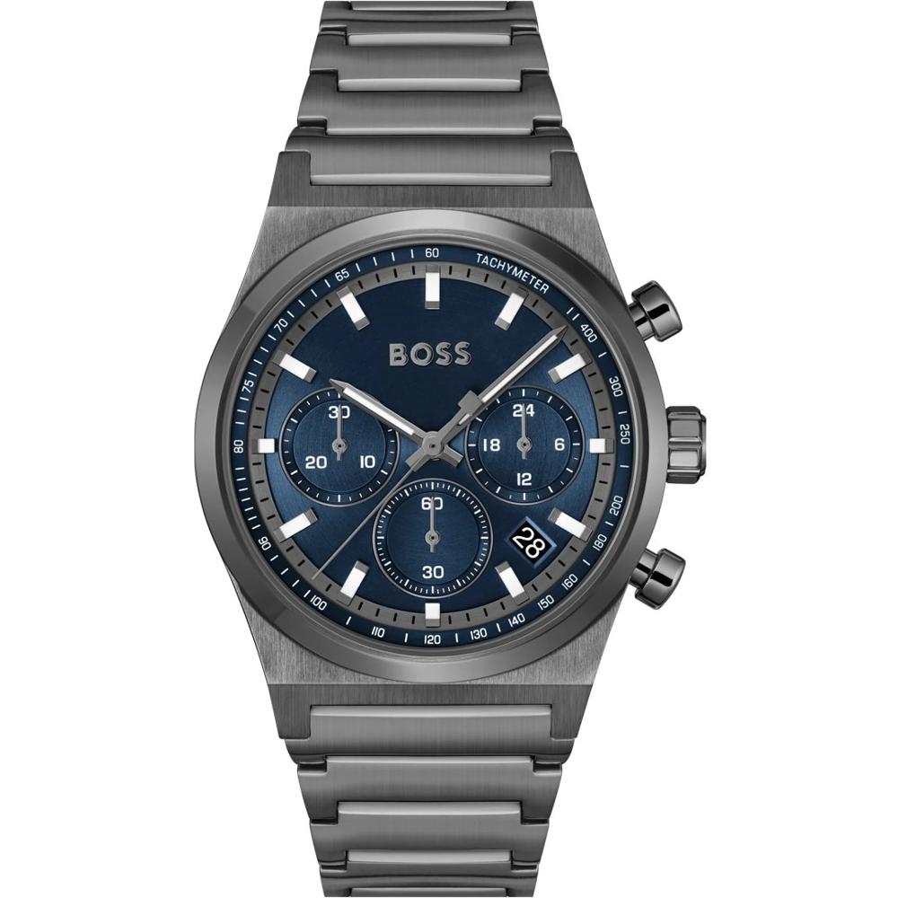 BOSS Candor Chronograph Blue Dial 41mm Black Stainless Steel Bracelet 1514223