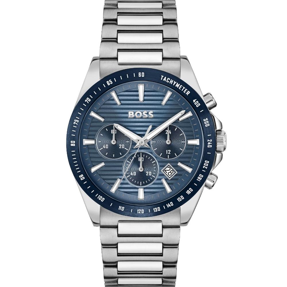 BOSS Strike Chronograph Blue Dial 41mm Silver Stainless Steel Bracelet 1514240