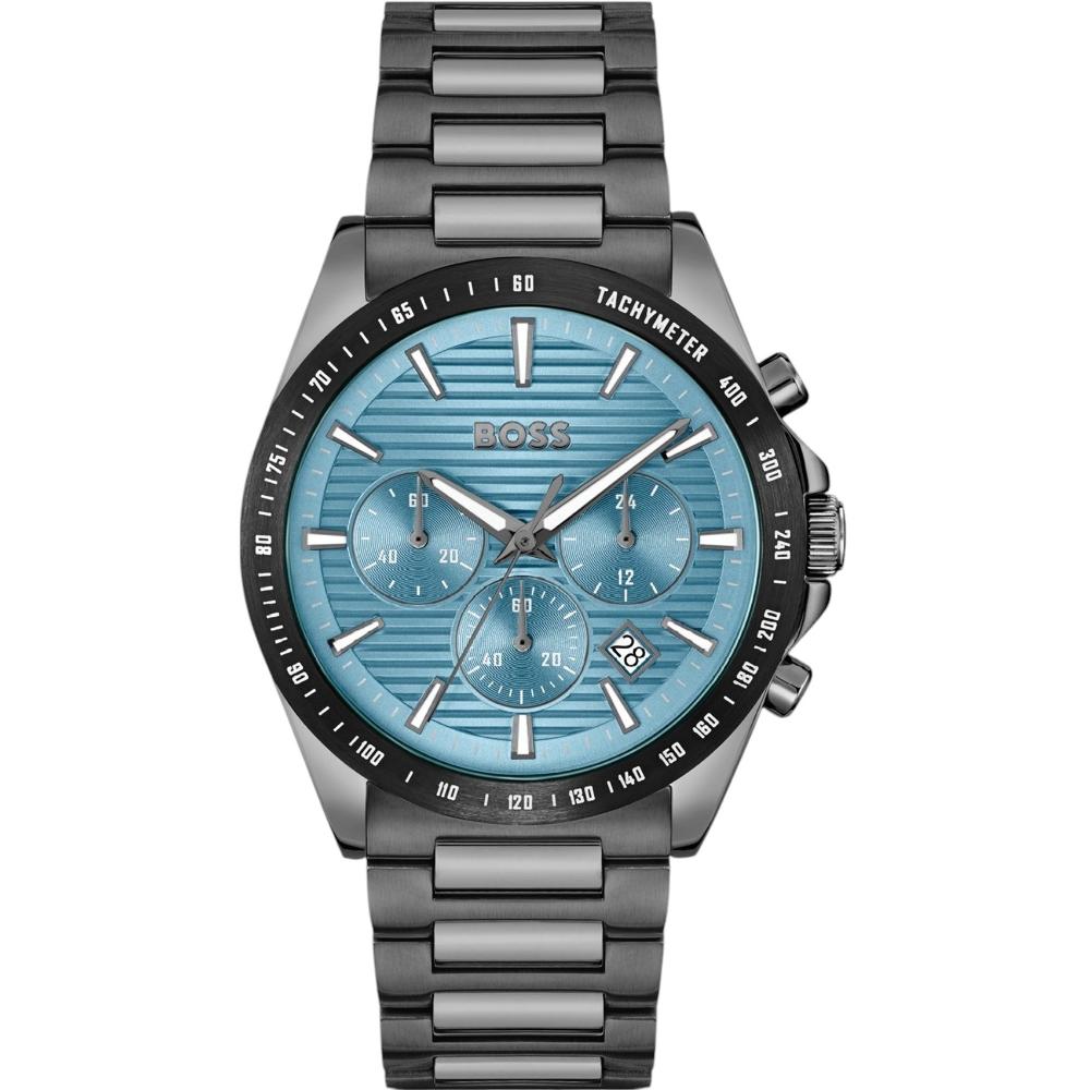 BOSS Strike Chronograph Blue Dial 41mm Black Stainless Steel Bracelet 1514242