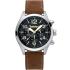 TIMBERLAND Ashmont Multifunction 46mm Silver Stainless Steel Brown Leather Strap 15249JS.02 - 0