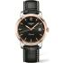 LONGINES Saint Imier Automatic 41mm Rose Gold K18 Bezel & Silver Stainless Steel Black Leather Strap L27665524 - 0