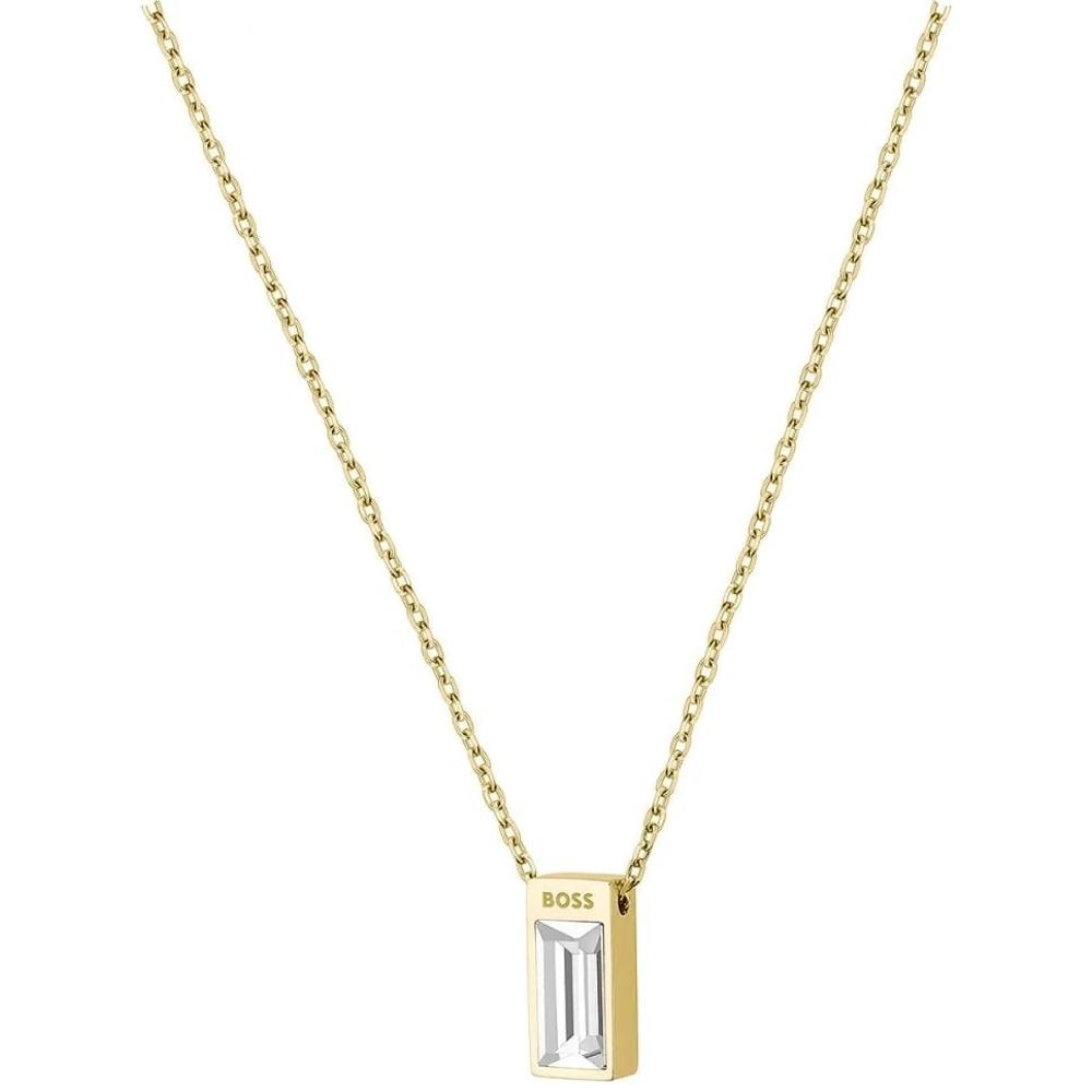 BOSS Jewelry Clia Necklace with Crystal Gold Stainless Steel 1580409