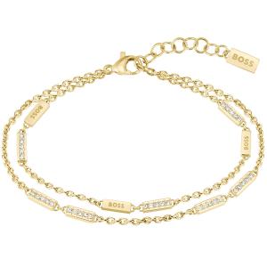BOSS Jewelry Bracelet Crystals Gold Stainless Steel 1580450 - 33420