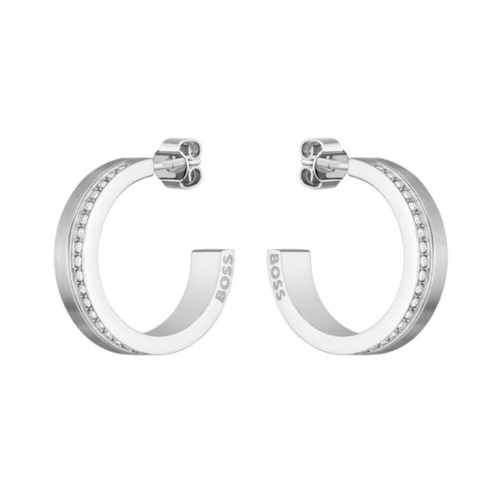 BOSS Jewelry for Her Earrings Silver Stainless Steel 1580526