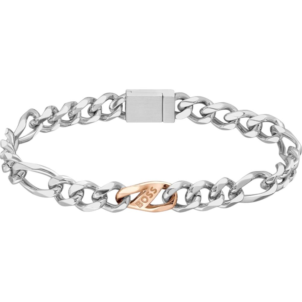 BOSS Jewelry Rian Bracelet Rose Gold and Silver Stainless Steel 1580613M