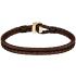 BOSS Jewelry Bracelet Gold-Plated Stainless Steel and Brown Leather 1580667M - 1