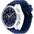 TOMMY HILFIGER Luca Multifunction 50mm Silver Stainless Steel Blue Rubber Strap 1710489 - 1
