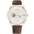 TOMMY HILFIGER Weston Multifunction 44mm Silver & Gold Stainless Steel Brown Leather Strap 1710501 - 0