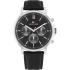 TOMMY HILFIGER Tyson Multifunction Black Dial 44mm Silver Stainless Steel Black Leather Strap 1710586 - 0