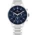 TOMMY HILFIGER Tyson Multifunction Blue Dial 44mm Silver Stainless Steel Bracelet 1710588 - 0