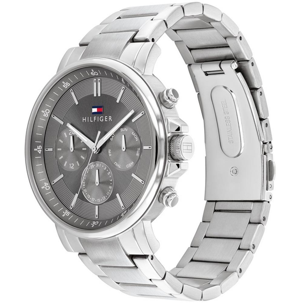 TOMMY HILFIGER Tyson Multifunction Grey Dial 44mm Silver Stainless Steel Bracelet 1710604