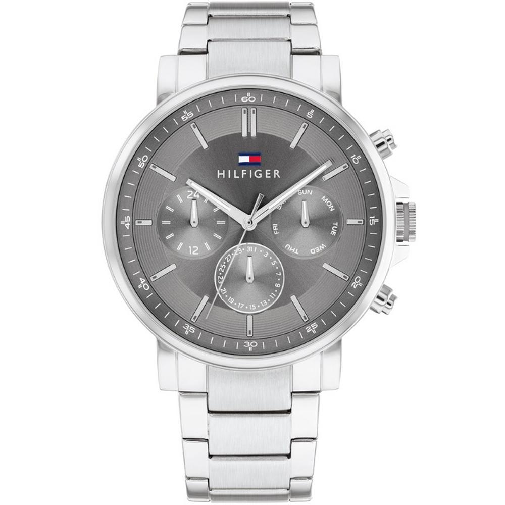 TOMMY HILFIGER Tyson Multifunction Grey Dial 44mm Silver Stainless Steel Bracelet 1710604